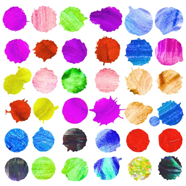 Watercolor circles set — Stock Vector