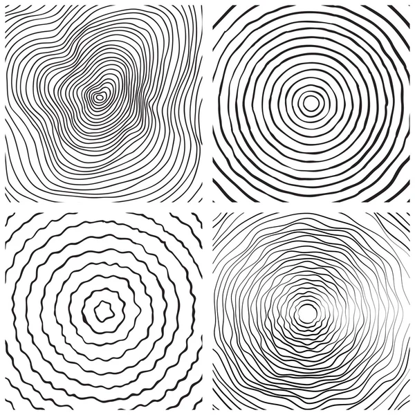 Set of tree rings — Stock Vector