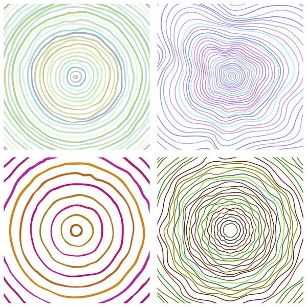 Set of tree rings — Stock Vector