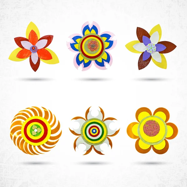 Hermosas flores coloridas — Archivo Imágenes Vectoriales
