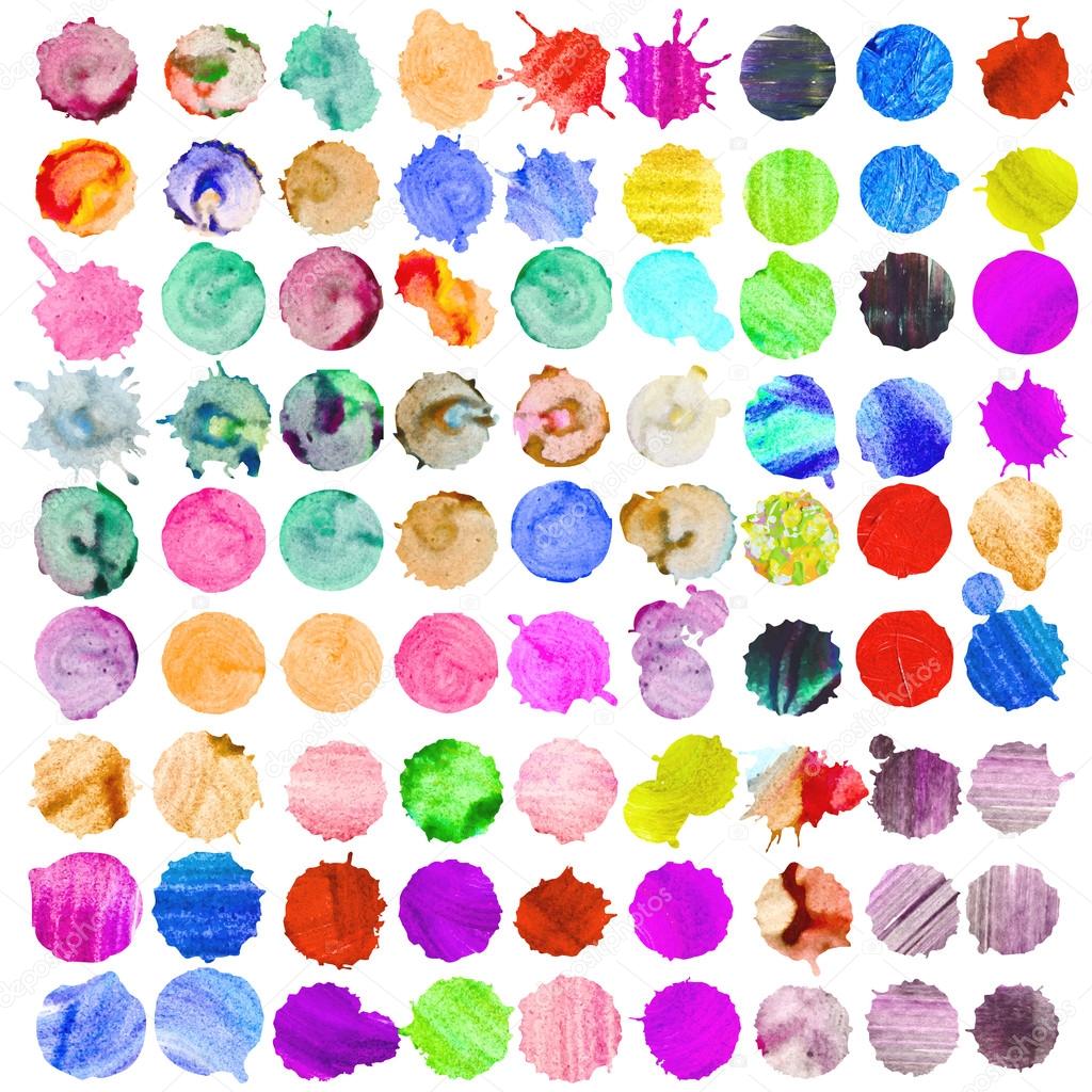 Set of watercolor blobs