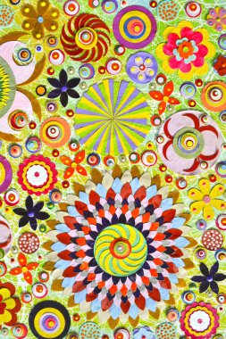 çiçek kaos soyut kolaj