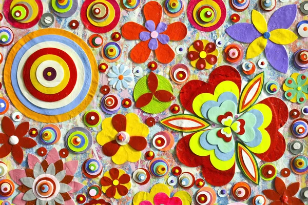 çiçek kaos soyut kolaj