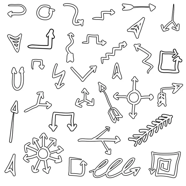 Set arrows symbols — Stock Vector