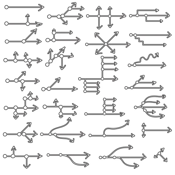 Symbole zestaw strzałki — Wektor stockowy