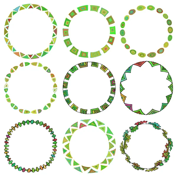 Vacker blommig wreathes — Stock vektor