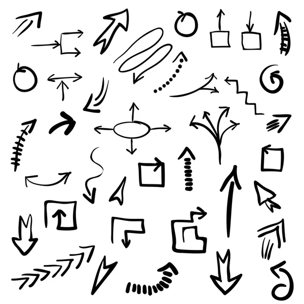 Set pijlen symbolen — Stockvector