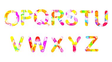 suluboya sanatsal yazı tipi.