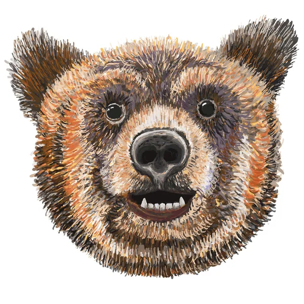 Bear Grunge Sketch — Stock Vector