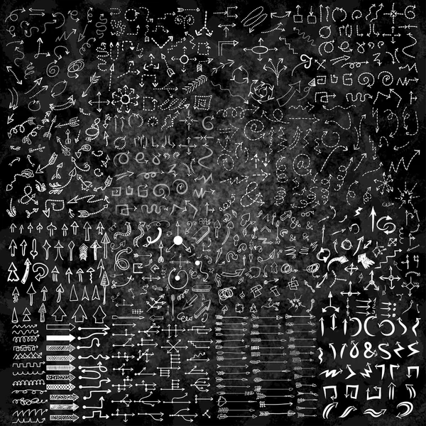 Oklar simgeler vektör el çekilmiş