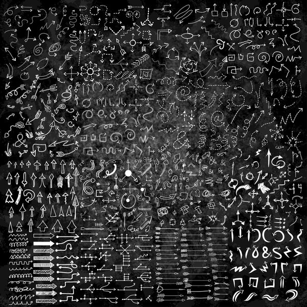 Vector hand drawn arrows icons