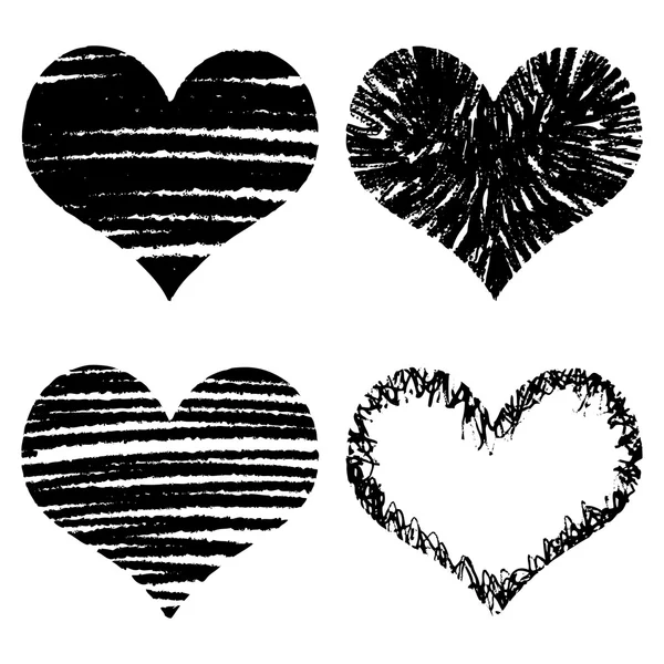 Ручные сердца — стоковый вектор