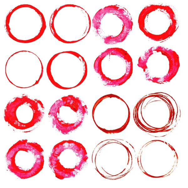 Circle hand-drawn with paint. — Stock Vector