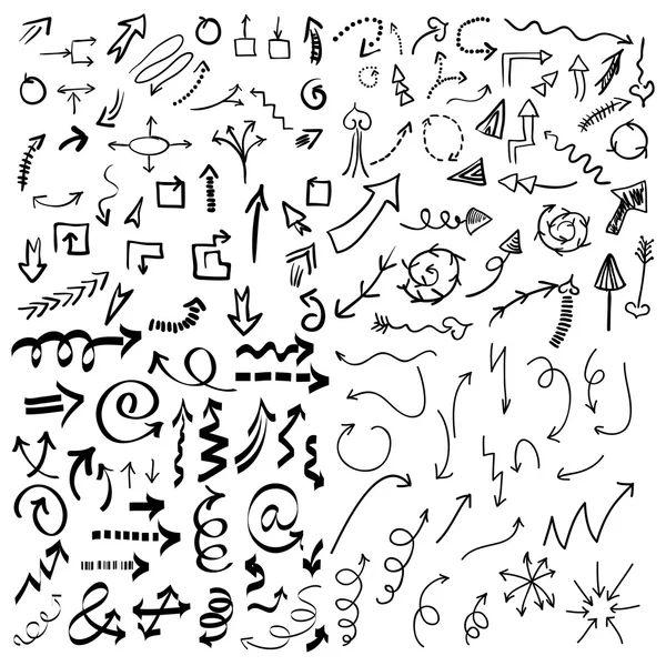 Oklar simgeler vektör el çekilmiş