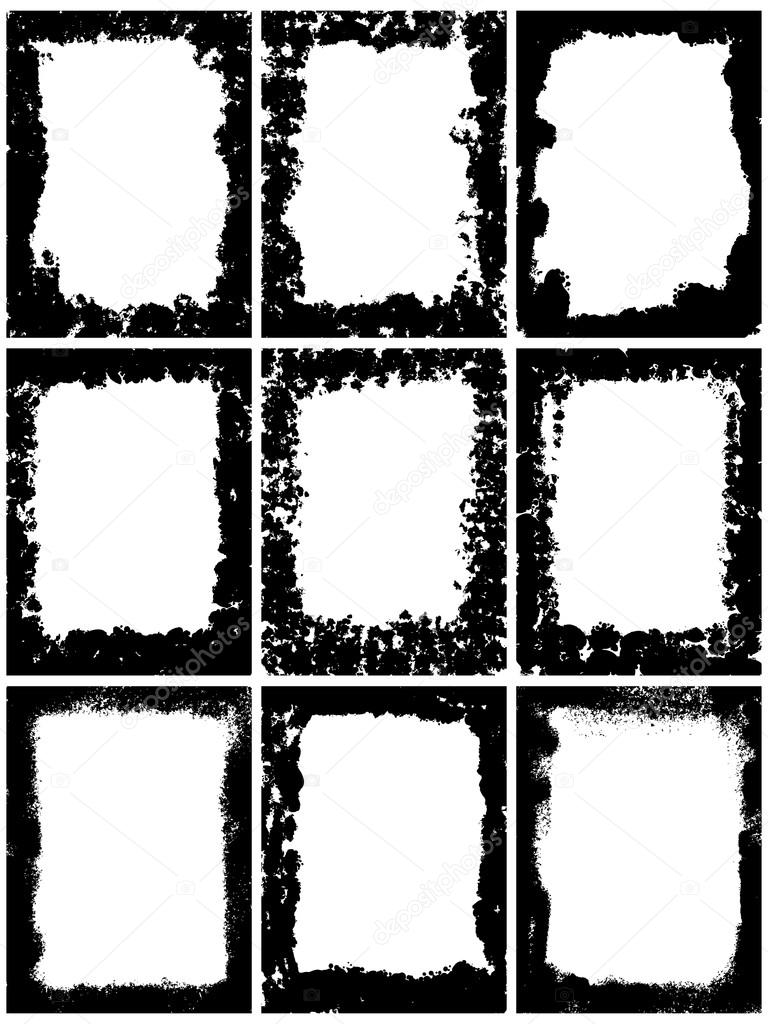 Set of grunge vector