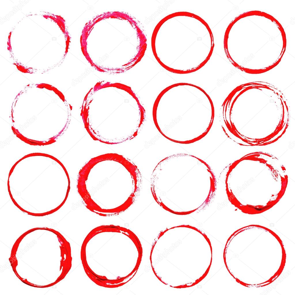 circle hand-drawn with paint.