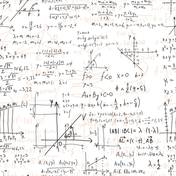 Matemáticas textura sin costura — Vector de stock