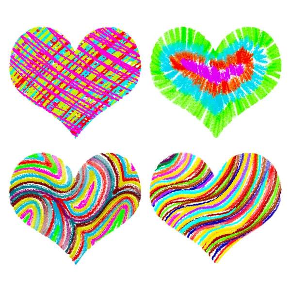 Conjunto de corazones de color — Archivo Imágenes Vectoriales