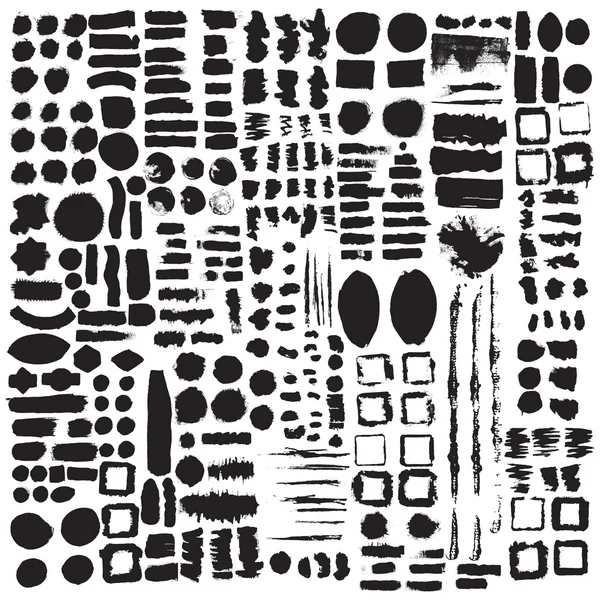 Fırçalar mürekkep öğeleri kümesi