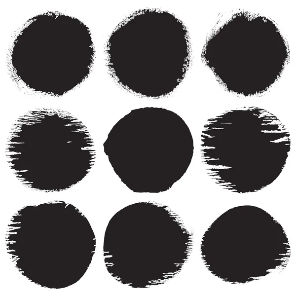 Macchie graffiate di vernice nera — Vettoriale Stock