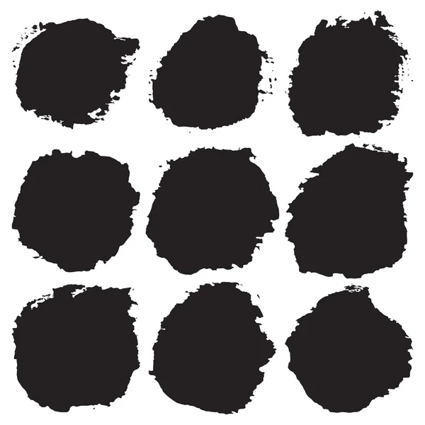A fekete festék karcos blot — Stock Vector