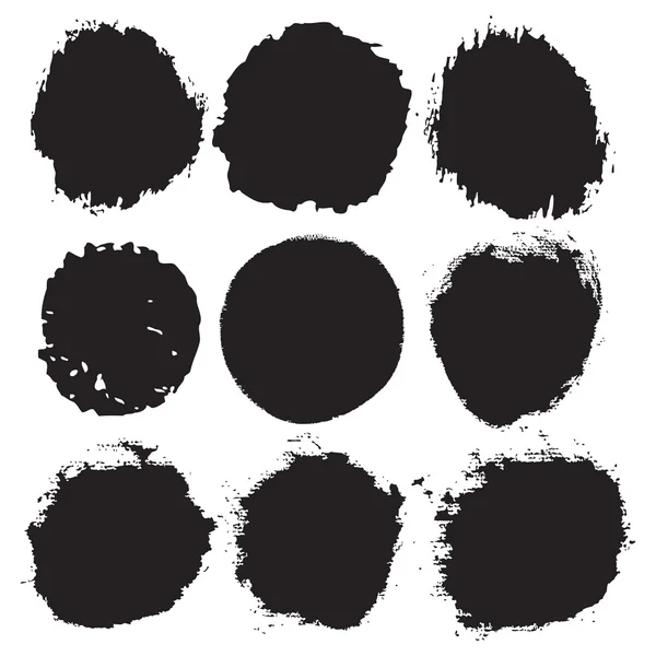 Taches rayées de peinture noire — Image vectorielle