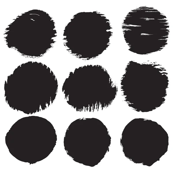 Scratched blots of black paint — Stock Vector