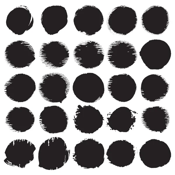 Scratched blots of black paint — Stock Vector