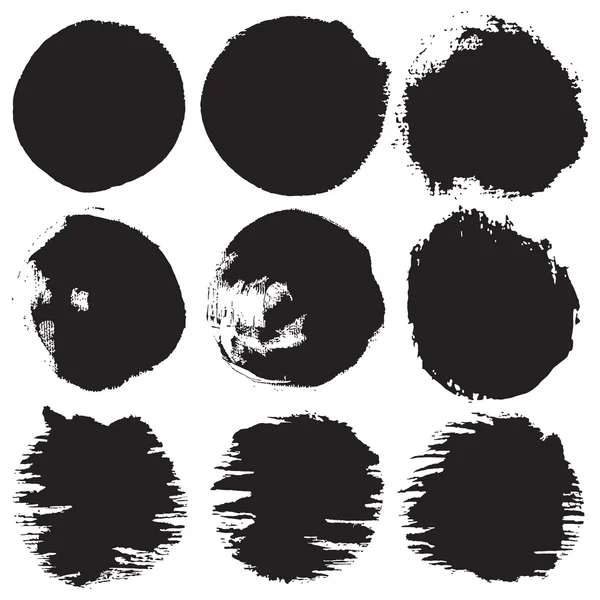Taches rayées de peinture noire — Image vectorielle