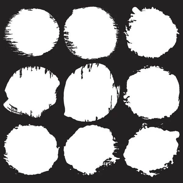 Scratched blots of white paint — Stock Vector