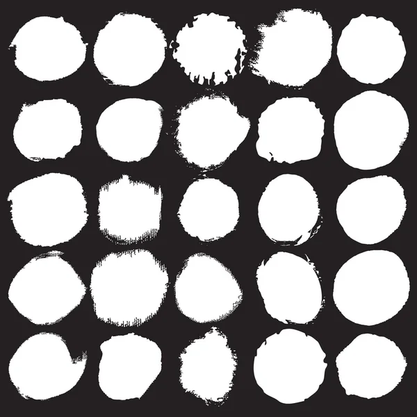 Scratched blots of white paint — Stock Vector