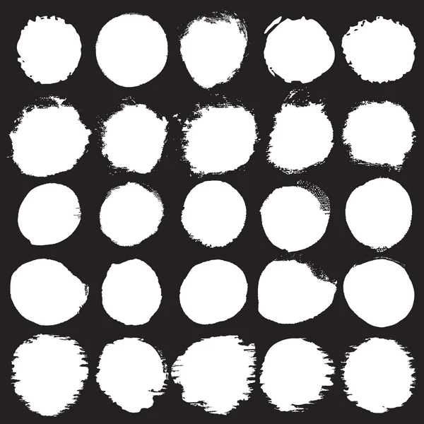 Scratched blots of white paint — Stock Vector