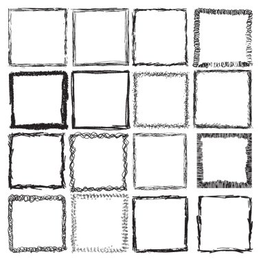 Square in Grungy Style for your Design . clipart
