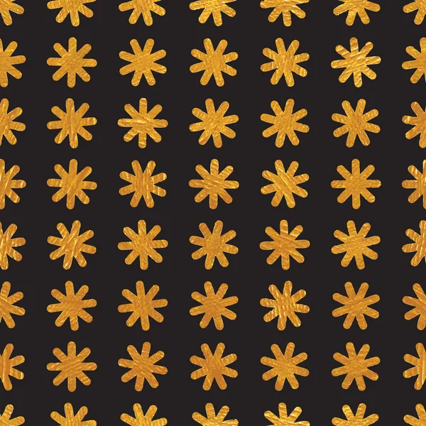 Seamless golden floral wallpaper — Stock Vector