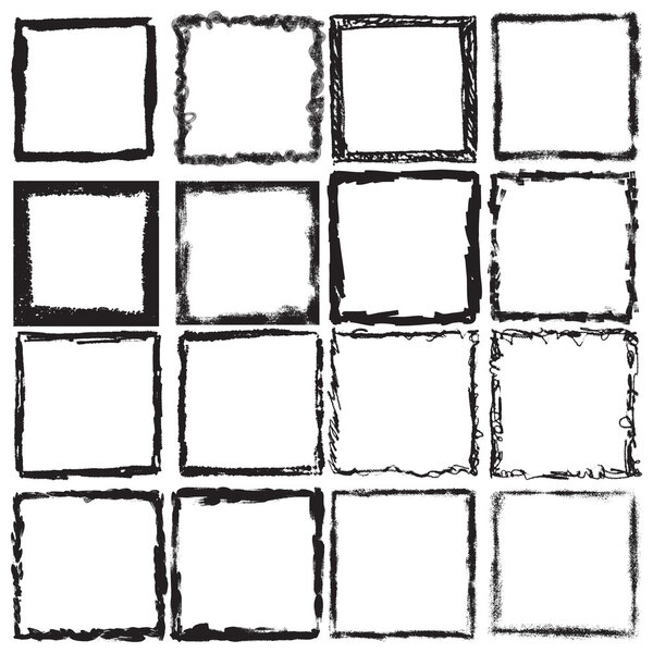 Grunge frame texture set