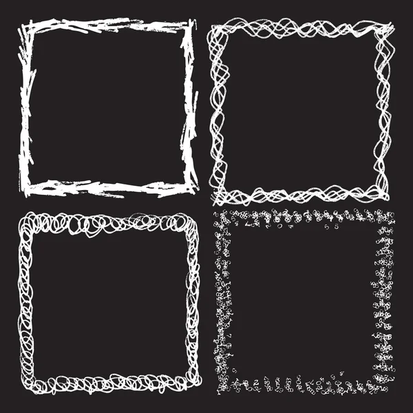 Grunge Cadres Noir et Blanc — Image vectorielle