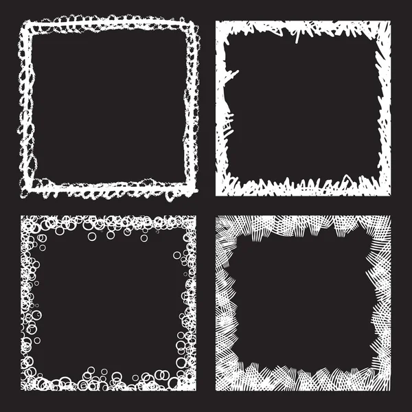 Grunge frame set. vector template — Stock Vector