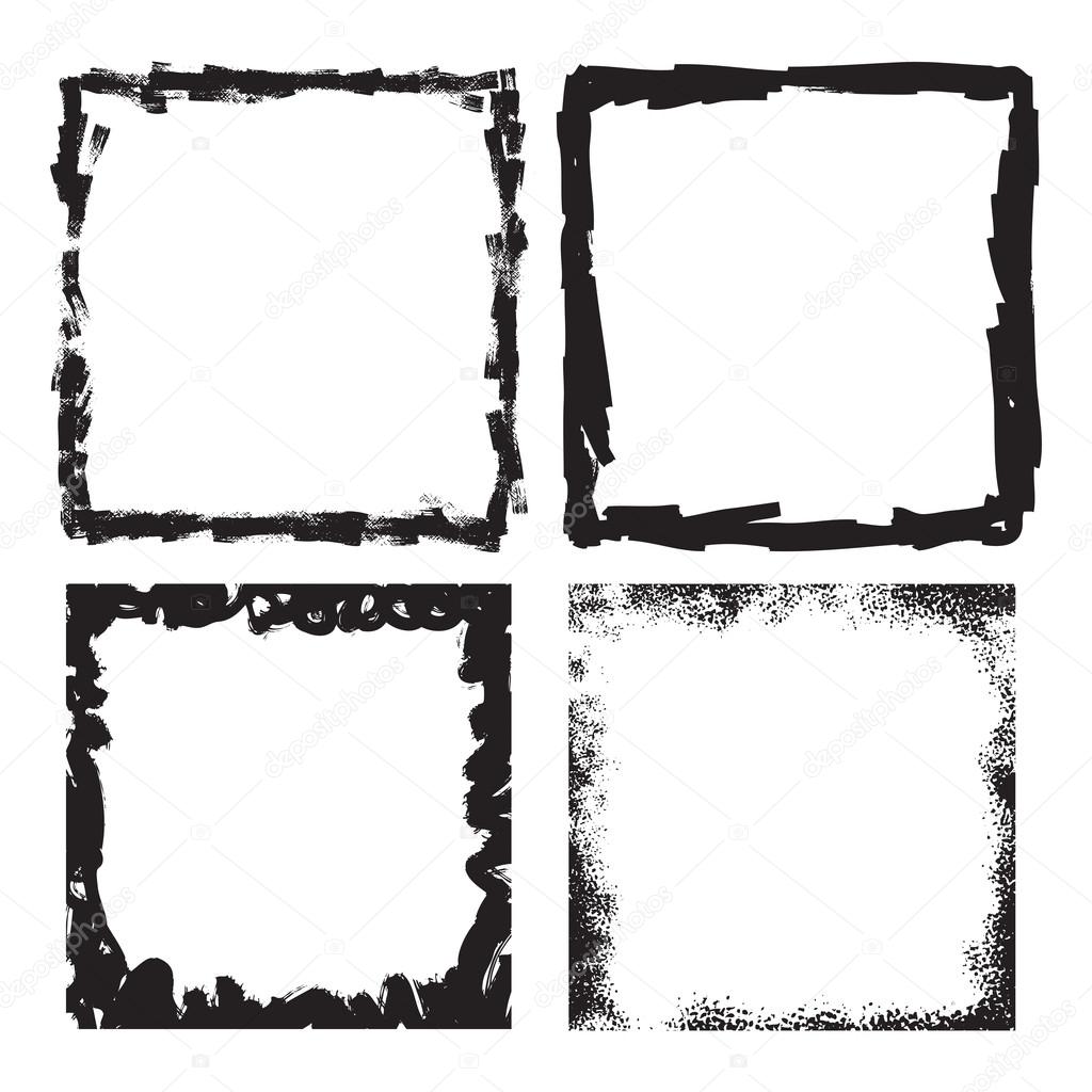 Square in Grungy Style for your Design .