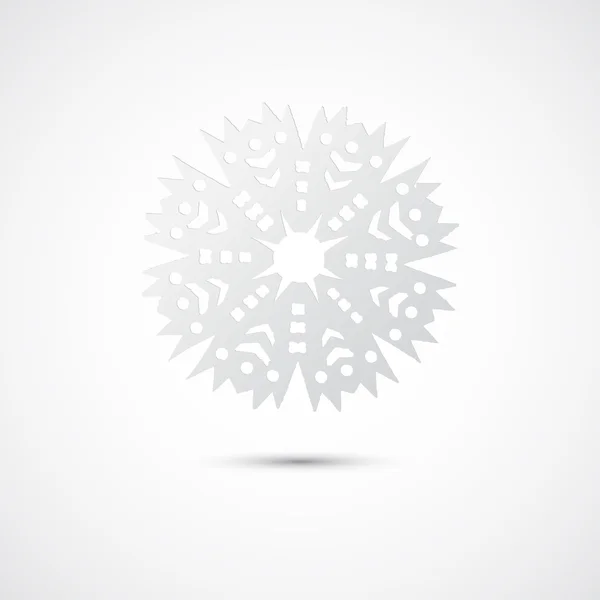 Flat snowflake silhouettes — Stock Vector