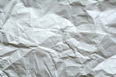 White crumpled paper for background clipart