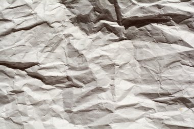Arkaplan için beyaz buruşuk kağıt