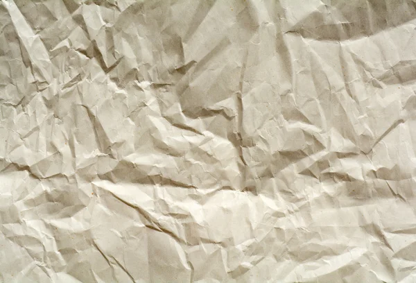 Crumpled paper texture, white, yellow, brown, gray paper sheet b — Stock Photo, Image