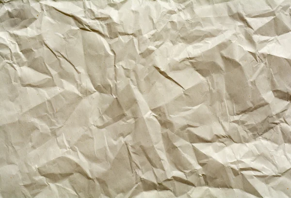 Zerknüllte Papierstruktur, weiß, gelb, braun, graues Papierblatt b — Stockfoto