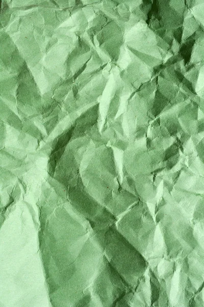 Papier vert froissé pour fond — Photo