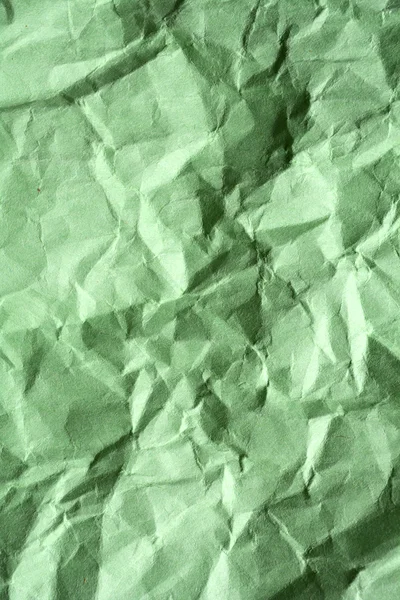 Papier vert froissé pour fond — Photo