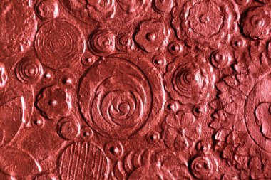 Bakır çiçek desenli yüzey