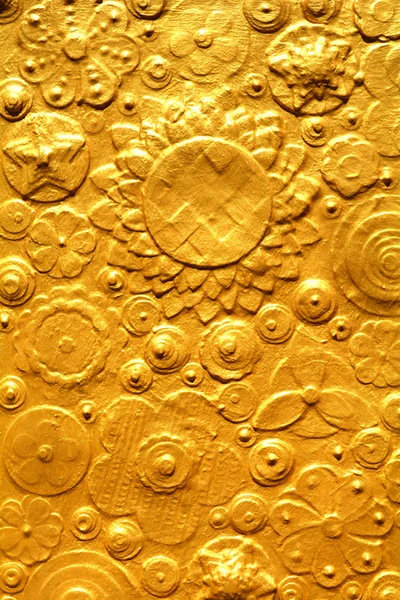 Gold textured floral background surface — Stock Photo, Image