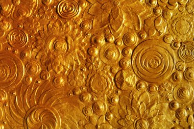 Altın çiçek kabartma