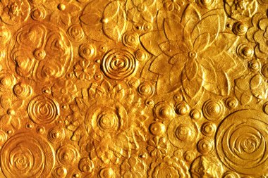 Altın çiçek kabartma