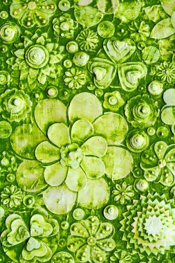 yaz yeşil hawaiian çiçek desenli